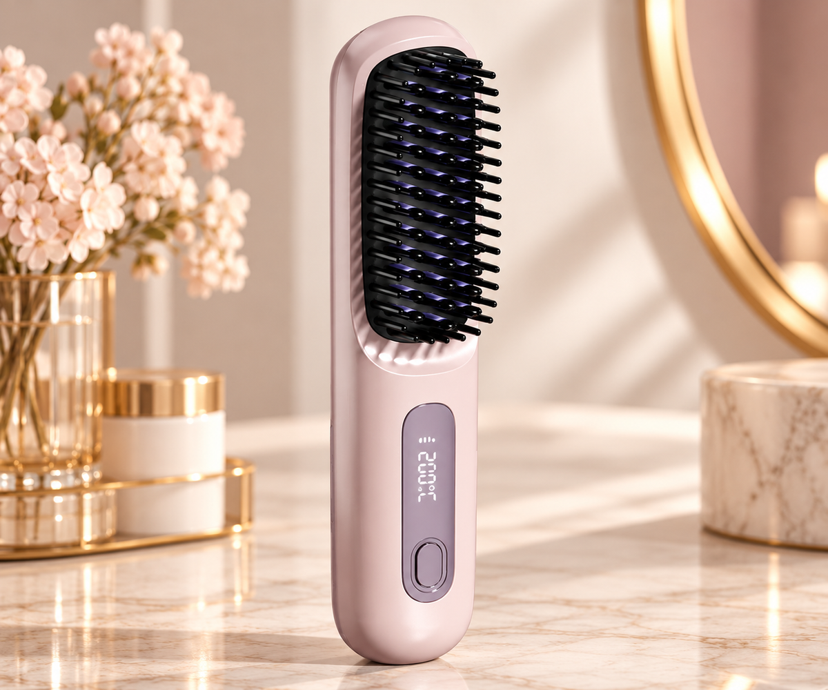 Teckwe Cordless SmoothStyle Pro – Rechargeable Hair Straightening Brush