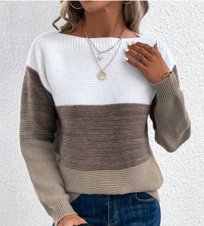 Block Drop Shoulder Sweater