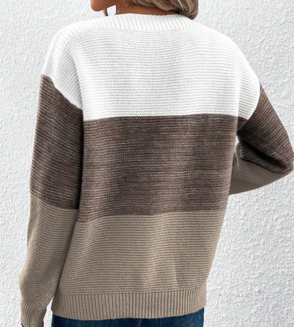 Block Drop Shoulder Sweater