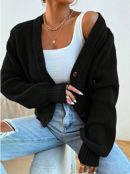 Modelyn Casual Versatile Solid Color Cardigan, Autumn/Winter