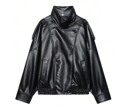 Noir Luxe Bomber Jacket