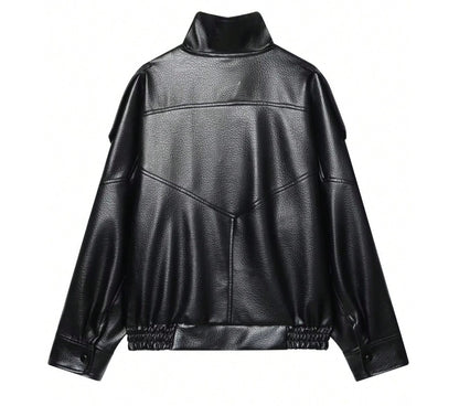 Noir Luxe Bomber Jacket