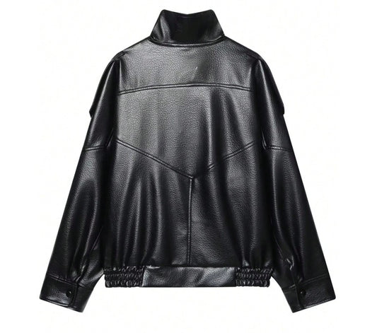 Noir Luxe Bomber Jacket