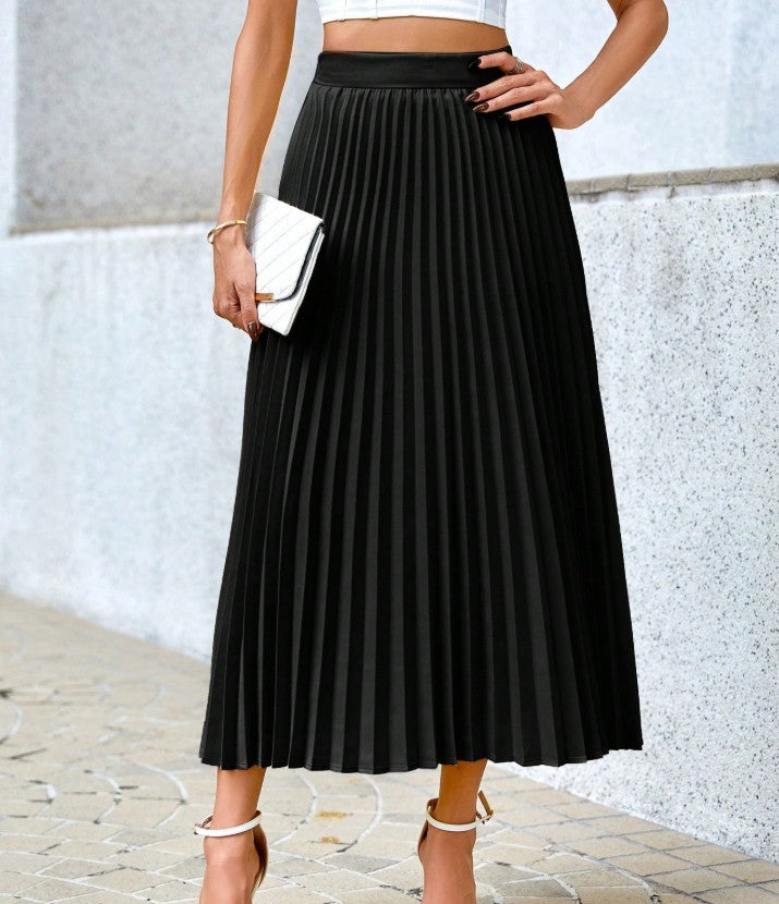Elegance Pleated Midi Skirt