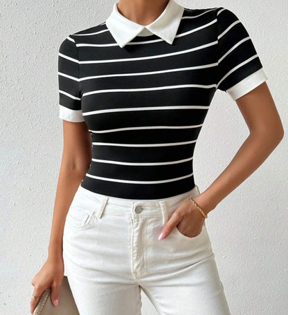 Colour-Black Polo Top