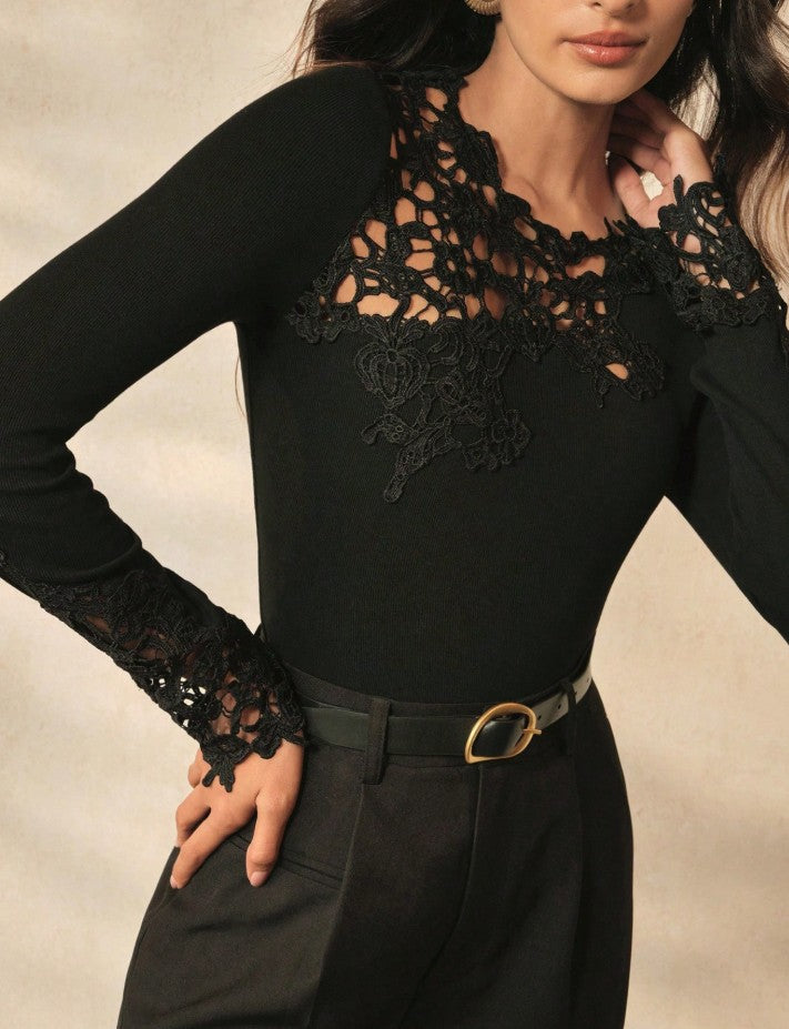 Luxury Lace Patchwork Top