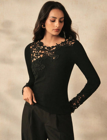 Luxury Lace Patchwork Top