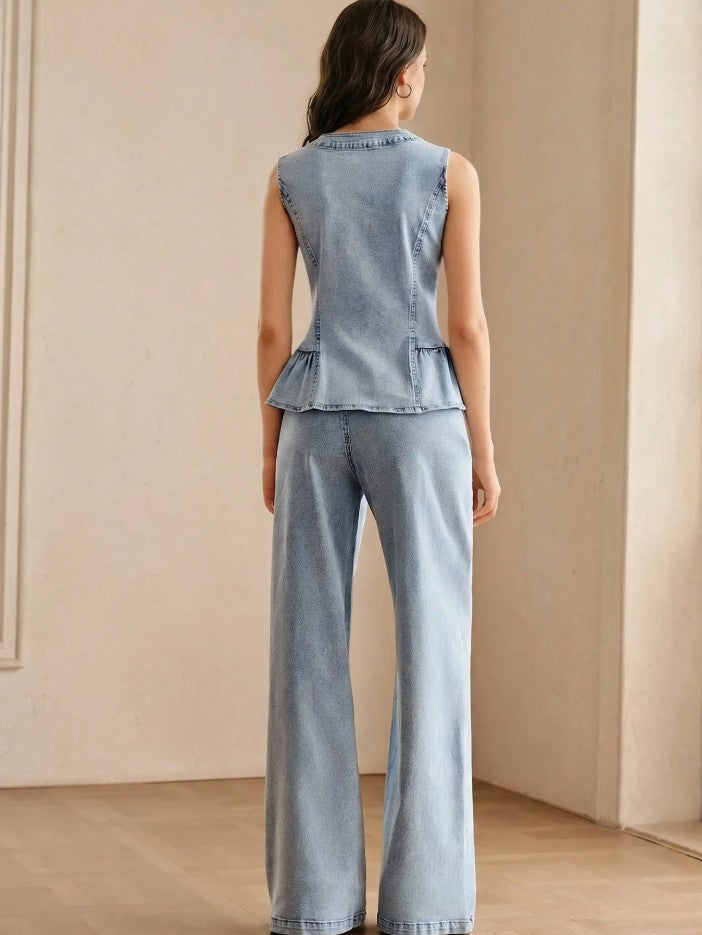 Palace Blue Denim Set