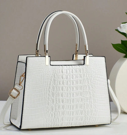 Luxury Crocodile Embossed Handbag