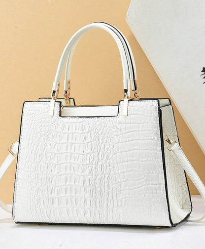 Luxury Crocodile Embossed Handbag