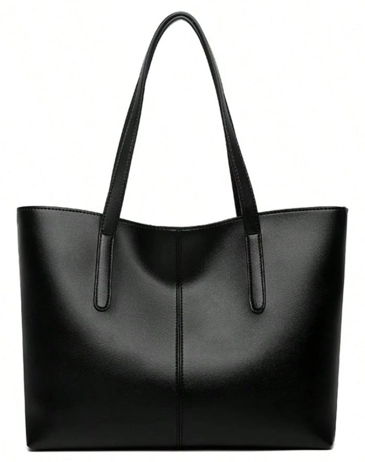Retro Faux Leather Tote Bag