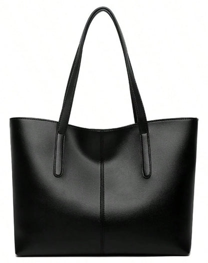 Retro Faux Leather Tote Bag