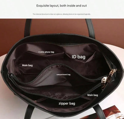 Retro Faux Leather Tote Bag