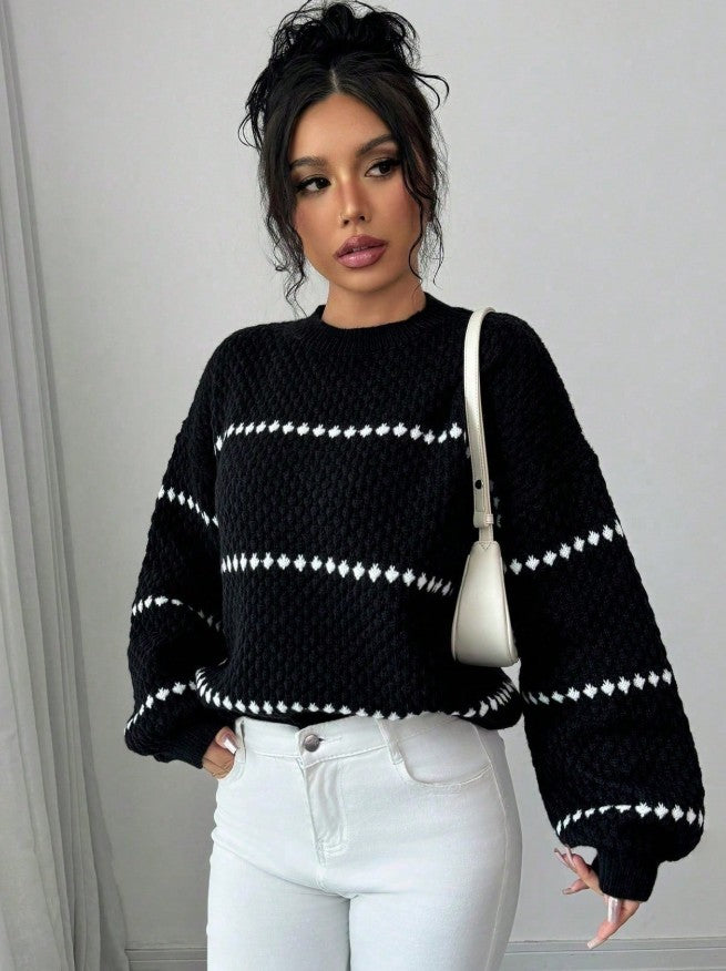 Luxury Striped Knit Sweater