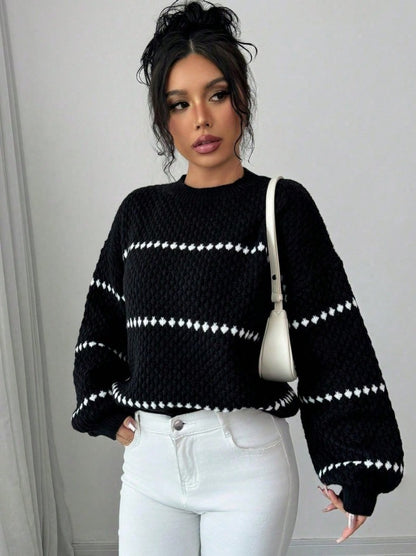 Luxury Striped Knit Sweater