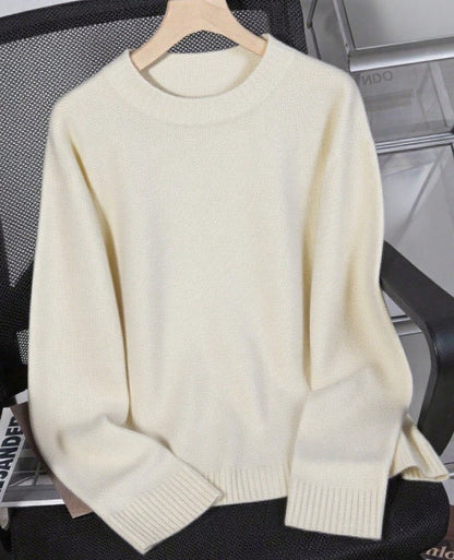 Luxury Crew Neck Knit Sweater