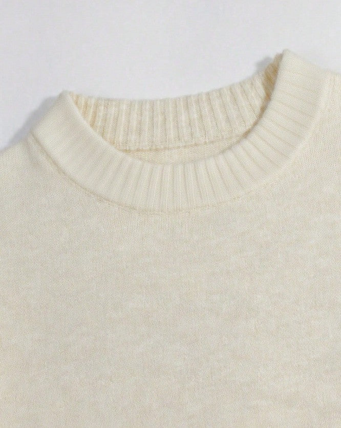 Luxury Crew Neck Knit Sweater