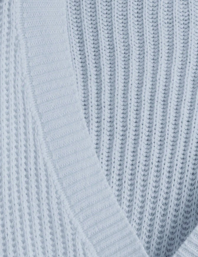 Luxury Rib Knit Lantern Sleeve Cardigan