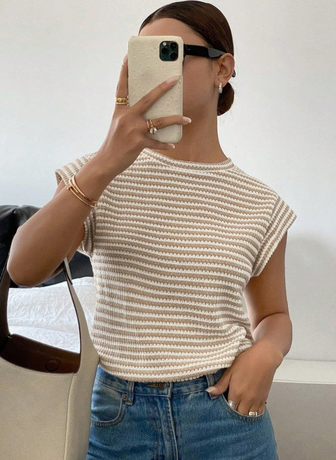 Siren Gaze Women White Round Neck Short Sleeve Casual T-Shirt