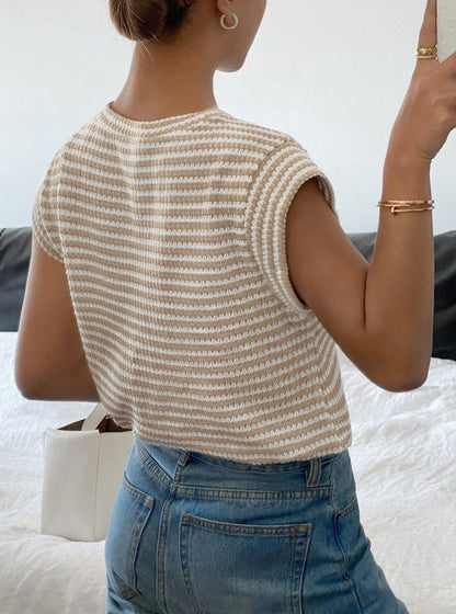 Siren Gaze Women White Round Neck Short Sleeve Casual T-Shirt