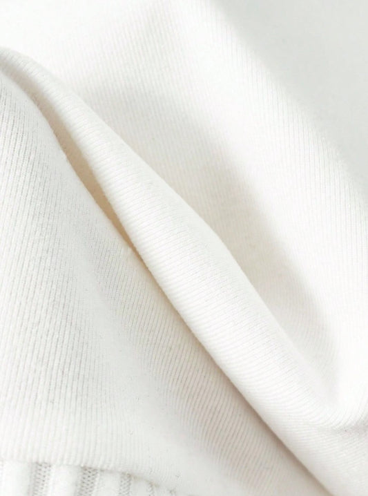 Franclia French-Style High-End White Oversized Collar Knit Top