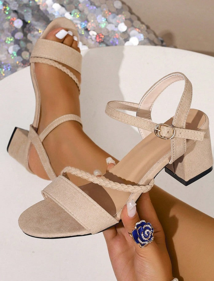 Beige Women's High Heel Sandals