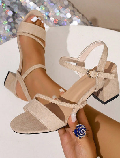 Beige Women's High Heel Sandals