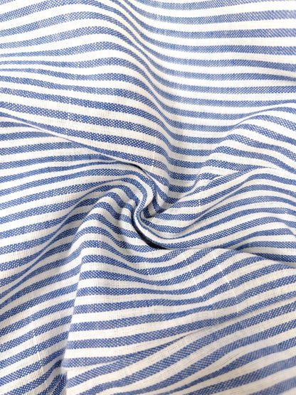 Women's Elegant Blue And White Striped Tied-Knit Culottes And Shorts