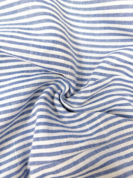 Women's Elegant Blue And White Striped Tied-Knit Culottes And Shorts