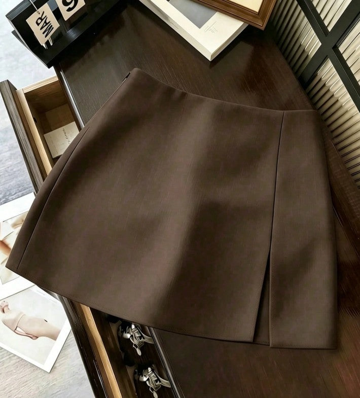 Women's Black Summer Casual Solid Color Skirt