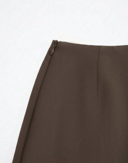 Women's Black Summer Casual Solid Color Skirt