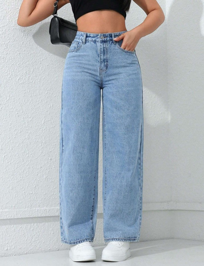 ICON Women's Loose Fit Casual Straight-Leg Jean