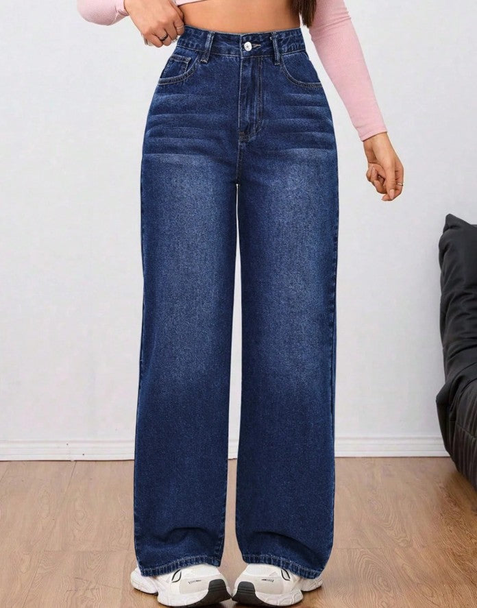 Unity Women's Solid Color Casual Denim Jeans