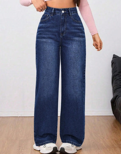 Unity Women's Solid Color Casual Denim Jeans