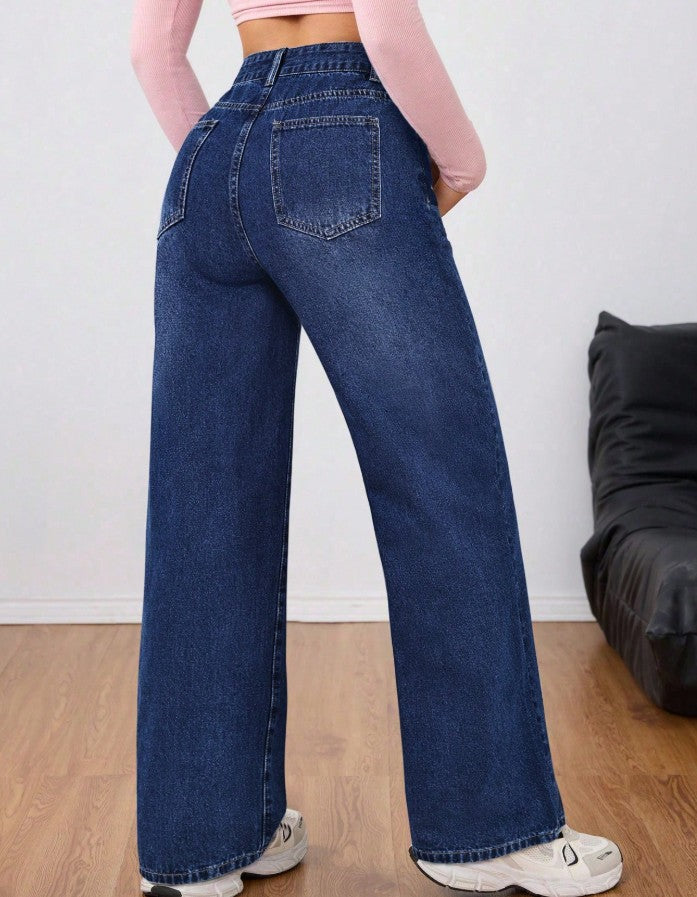 Unity Women's Solid Color Casual Denim Jeans