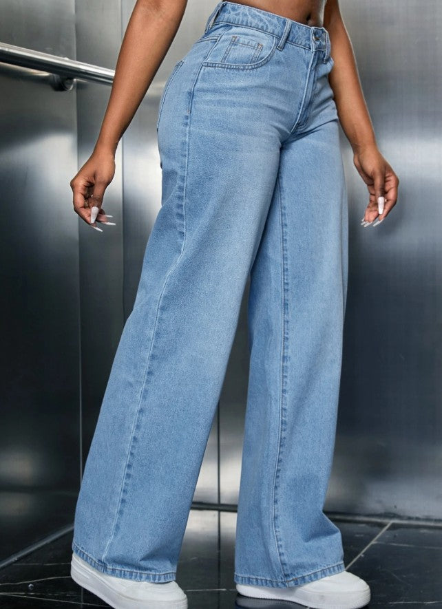 SXY Slant Pocket Wide Leg Jeans