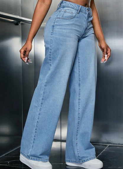 SXY Slant Pocket Wide Leg Jeans