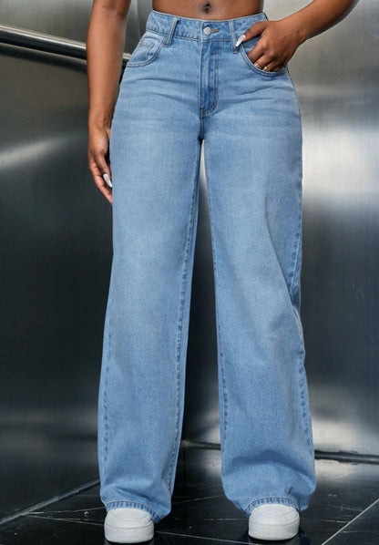 SXY Slant Pocket Wide Leg Jeans