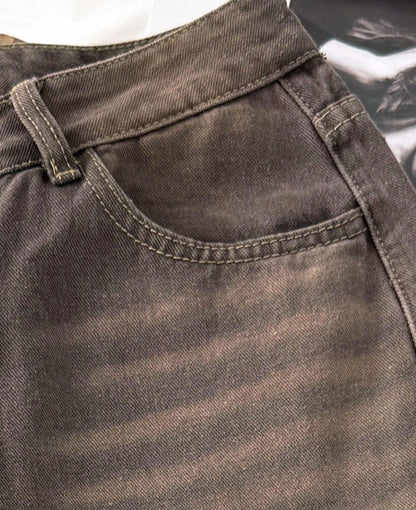 Comfortcana Women's Casual Loose Washed Wide Leg Jeans