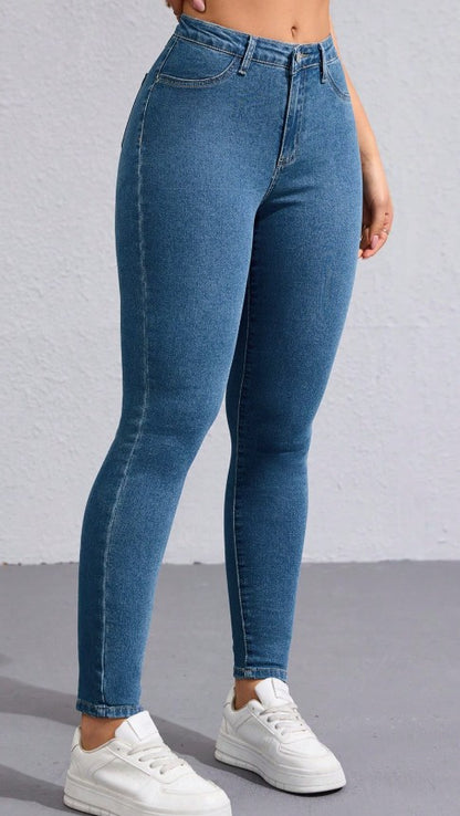 Flexra Casual Washed Slim Fit Denim Jeans Y2k