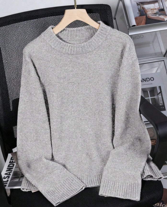 Luxury Crew Neck Knit Sweater