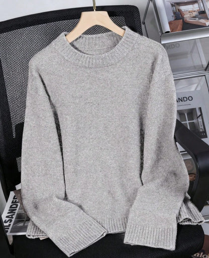 Luxury Crew Neck Knit Sweater